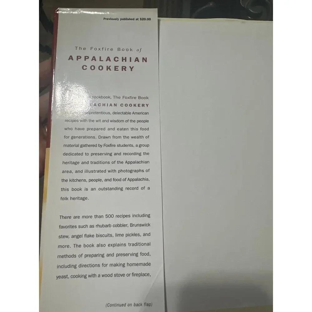 The Foxfire Book of Appalachian Cookery - Hardcover w/ Dust Jacket Excellent